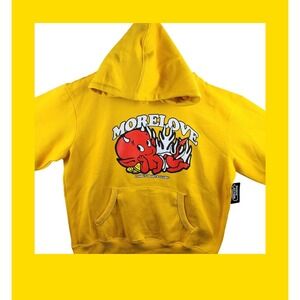 Lonely Hearts Club "More Love" Yellow Devil Graphic Hoodie Adult 2XL